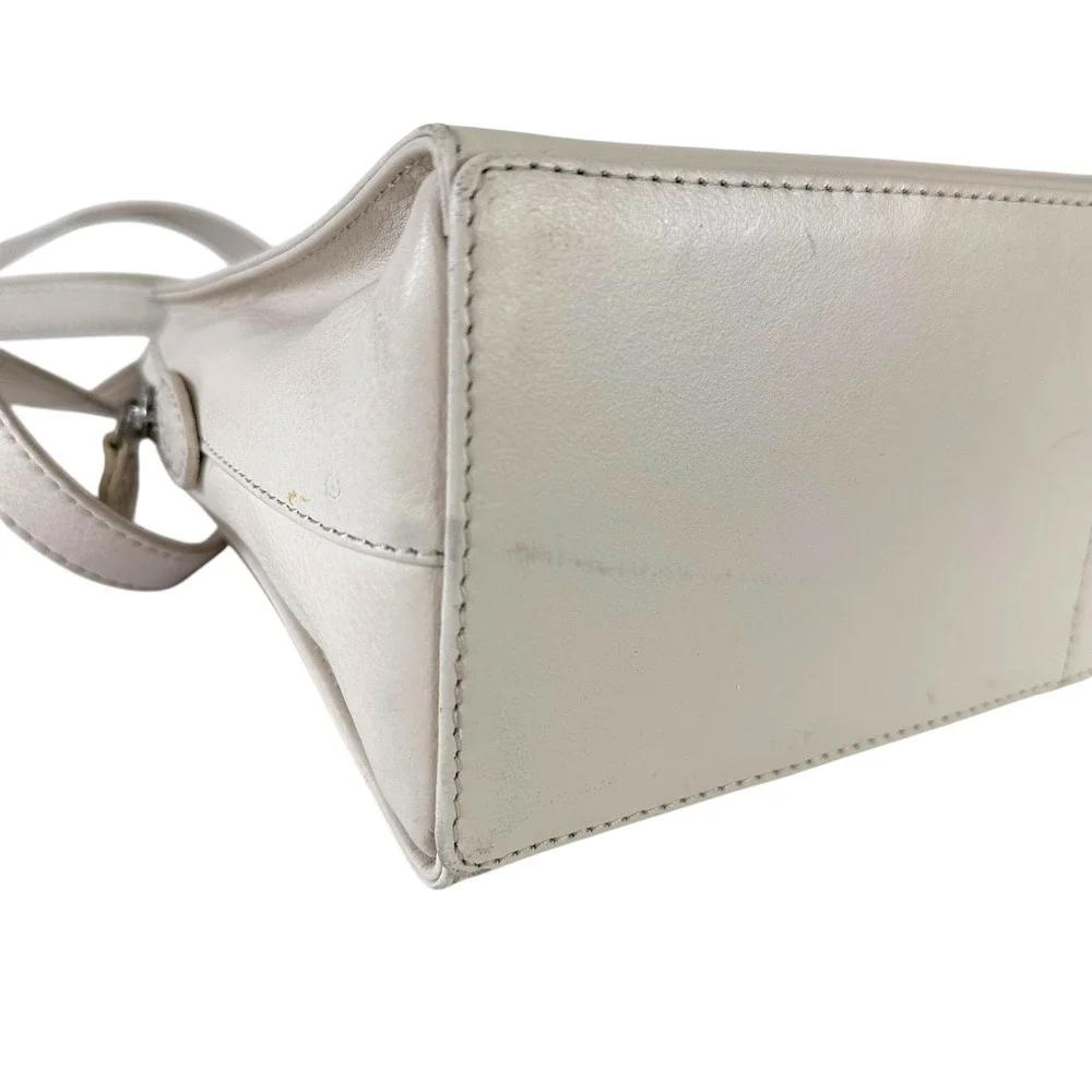 Radley London Medium Satchel Chalk Leather Purse Crossbody Shoulder‎ Handbag